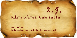 Kürtösi Gabriella névjegykártya
